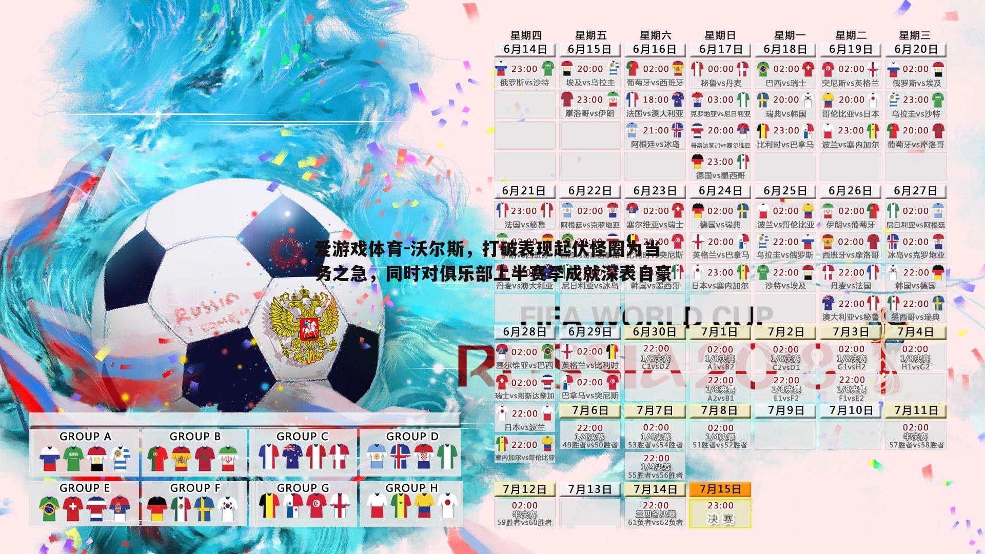 沃尔斯,打破表现起伏怪圈为当务之急,同时对俱乐部上半赛季成就深表自豪